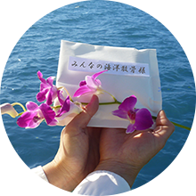 海洋葬業者の流れにおける散骨