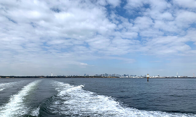 東京湾での海洋散骨事例