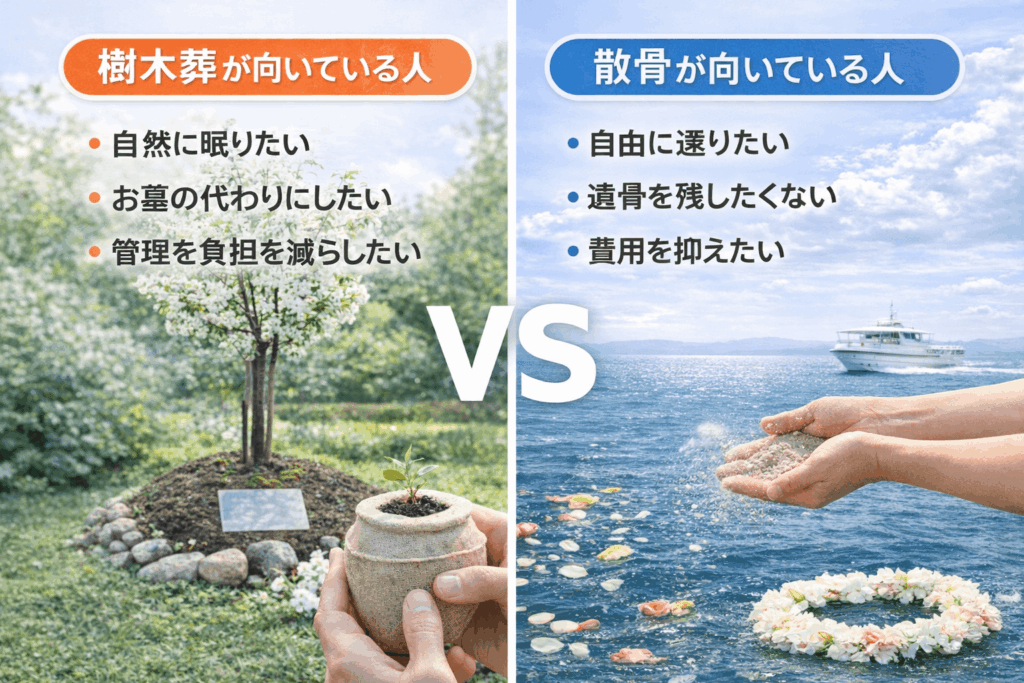 樹木葬・散骨が向いている人の特徴