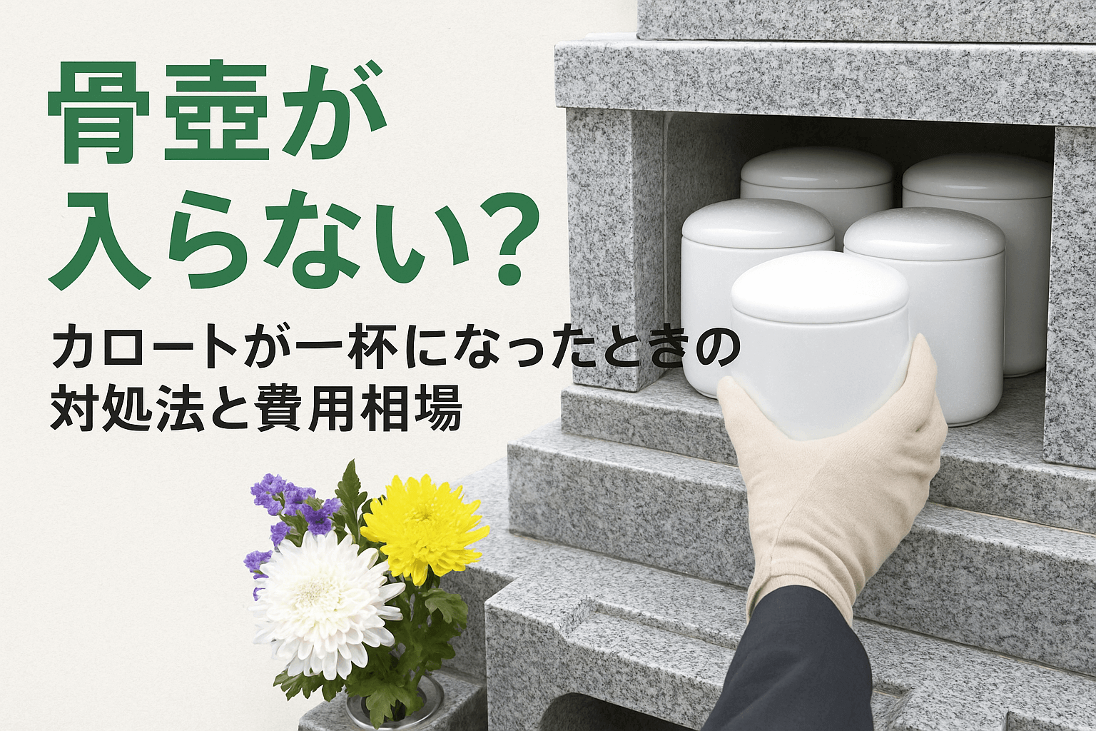 骨壷が入らない?カロートが一杯になったときの対処法と費用相場