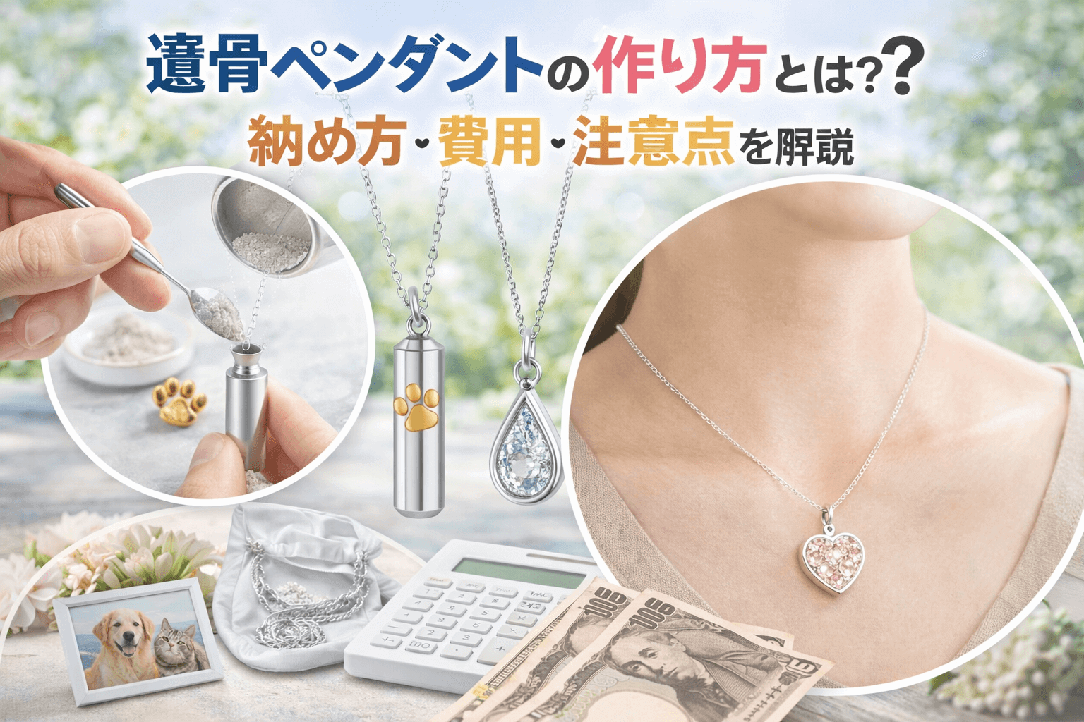 遺骨ペンダントの作り方とは？納め方・費用・注意点を解説