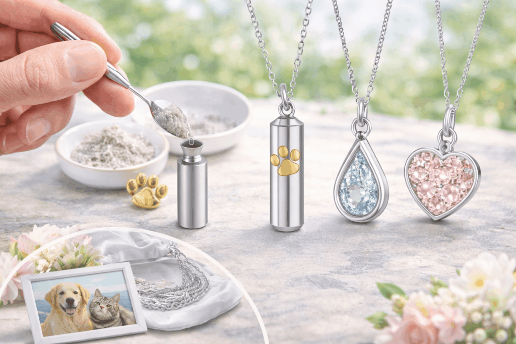 カプセル加工の遺骨ペンダントに遺骨を入れる方法