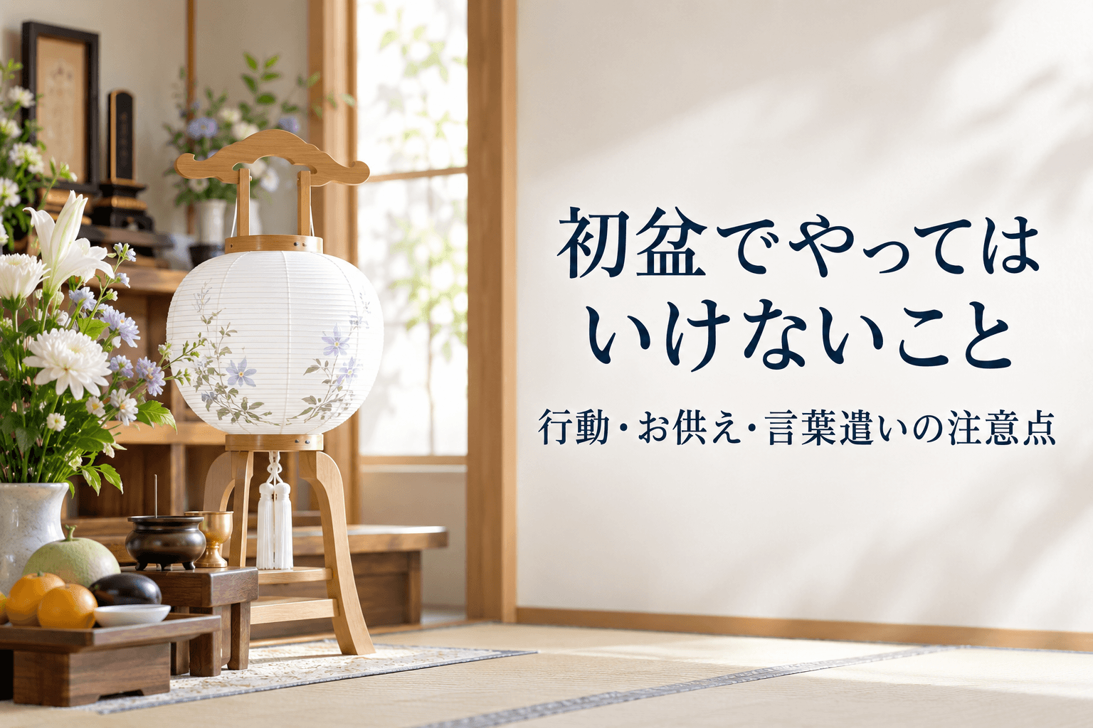 初盆でやってはいけないこととは？行動・お供え・言葉遣いのタブーを解説
